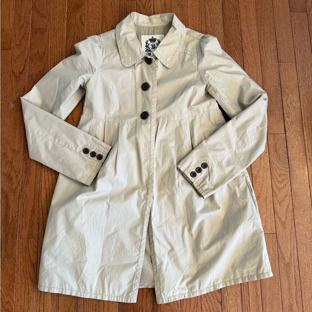 BB DAKOTA Lightweight neutral Single-Breasted Women's Trench Coat size small